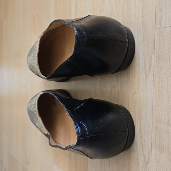 Di Fiori Handmade in Italy Black Leather Snakeskin Pattern Loafers Flats Size 9 - Picture 5 of 10